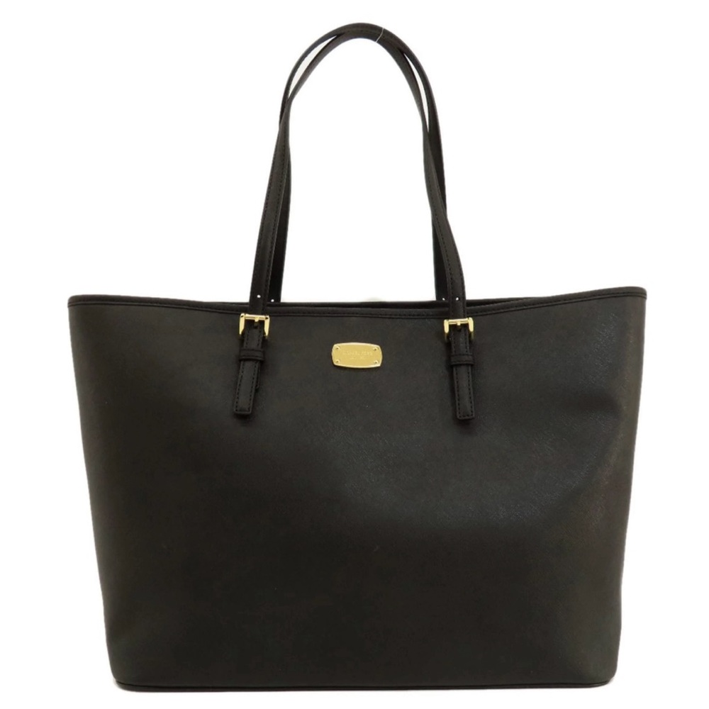Michael Kors Black Jet Set Travel Large Saffiano Leather Tote Bag